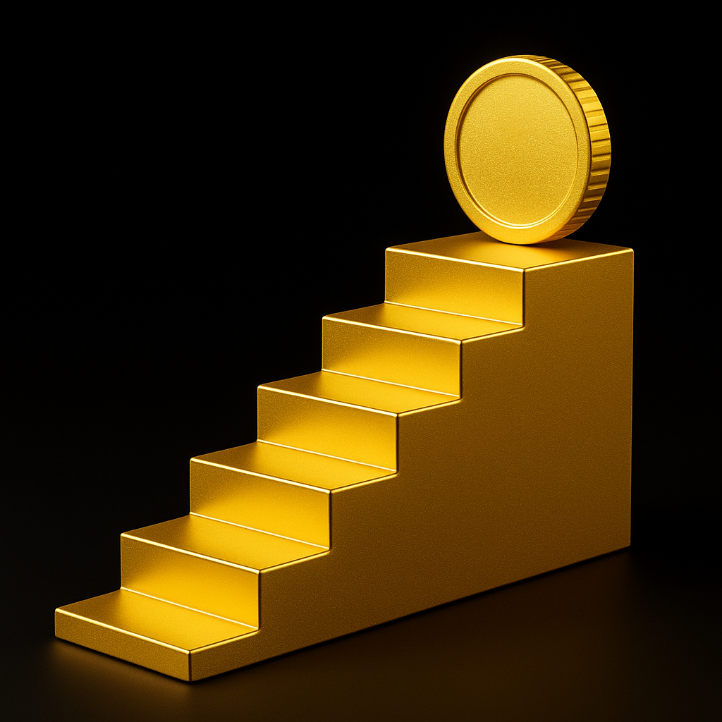 Escada dourada rumo à renda